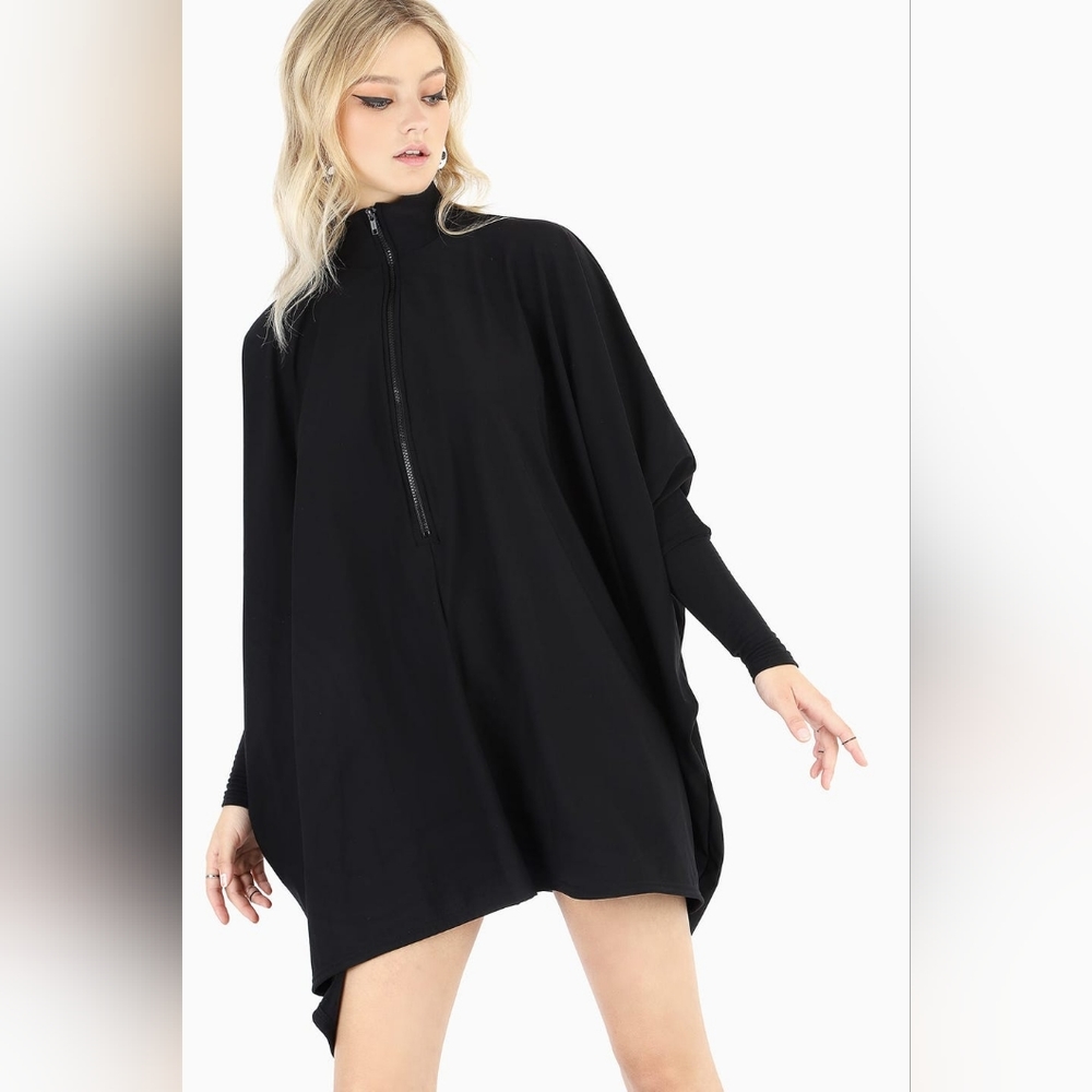SUPERSIZED ZIP SWEATER